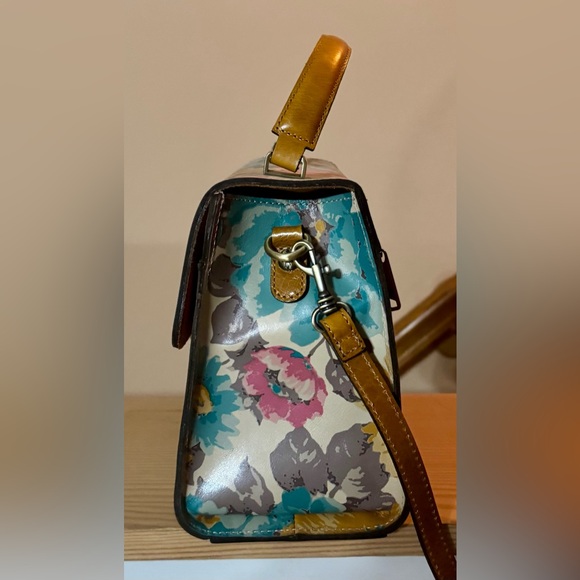 Patricia Nash “First Bloom” Floral Leather Satchel NWT - Picture 5 of 12